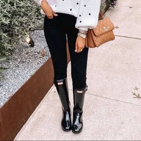 Waterproof Boots Rubber Boots Outfit Pink Hunter Boots Tall